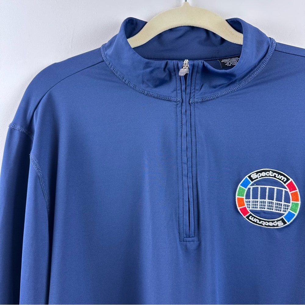 Sixers Spectrum Quarter Zip Long Sleeve Navy Blue Philadelphia 76ers Large